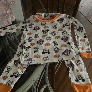 Disney Halloween Kids Matching Set - Orange and White